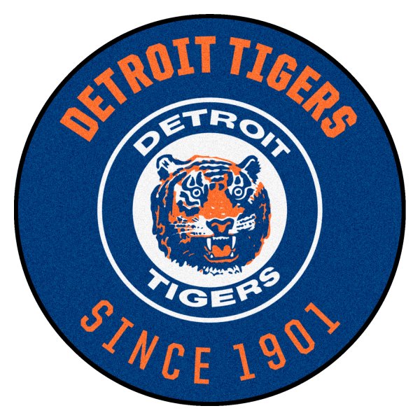 FanMats® - Cooperstown Retro Collection 1964 Detroit Tigers 27.6" Dia Nylon Face Starter Mat