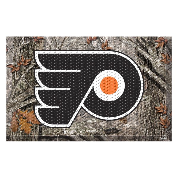 FanMats® - "Camo" Philadelphia Flyers 19" x 30" Rubber Scraper Door Mat with "P" Logo