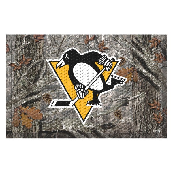FanMats® - "Camo" Pittsburgh Penguins 19" x 30" Rubber Scraper Door Mat with "Penguins" Logo