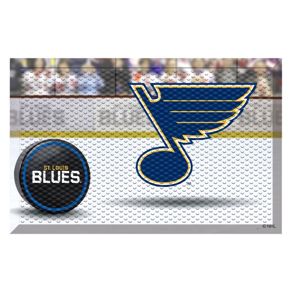 FanMats® - St. Louis Blues 19" x 30" Rubber Scraper Door Mat with "Music Note" Primary Logo