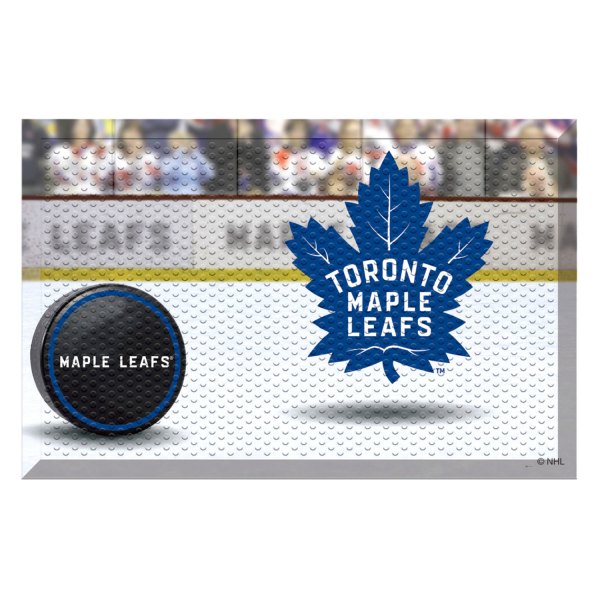 FanMats® - Toronto Maple Leafs 19" x 30" Rubber Scraper Door Mat with "Maple Leaf" Logo