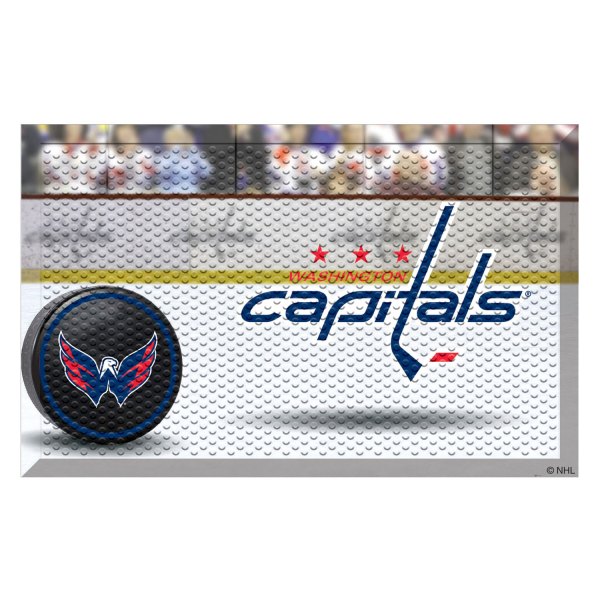 FanMats® - Washington Capitals 19" x 30" Rubber Scraper Door Mat with "Capitals" Logo