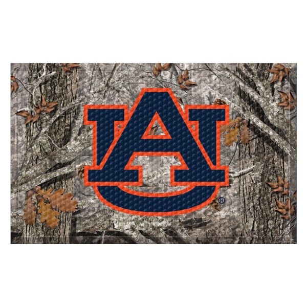 FanMats® - "Camo" Auburn University 19" x 30" Rubber Scraper Door Mat with "AU" Logo