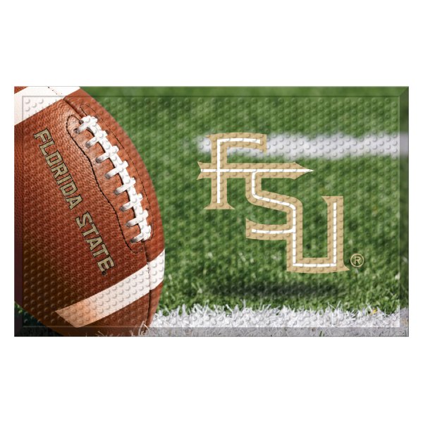 FanMats® - Florida State University 19" x 30" Rubber Scraper Door Mat with "Seminole" Logo