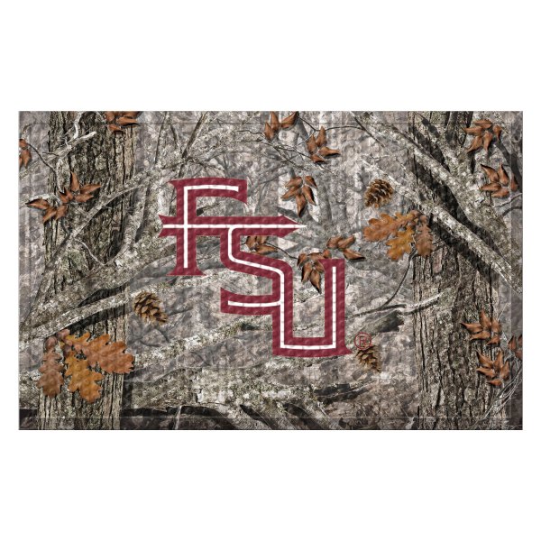 FanMats® - "Camo" Florida State University 19" x 30" Rubber Scraper Door Mat with "Seminole" Logo