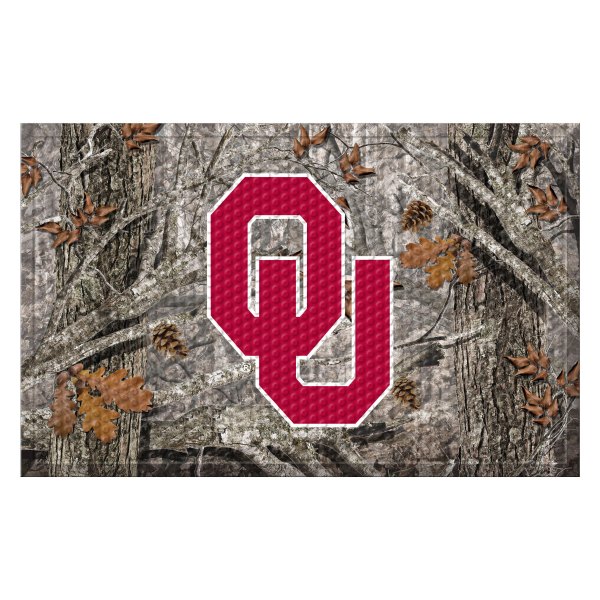 FanMats® - "Camo" University of Oklahoma 19" x 30" Rubber Scraper Door Mat with "OU" Logo