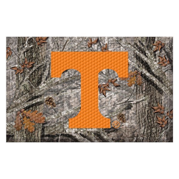 FanMats® - "Camo" University of Tennessee 19" x 30" Rubber Scraper Door Mat with "Power T" Logo