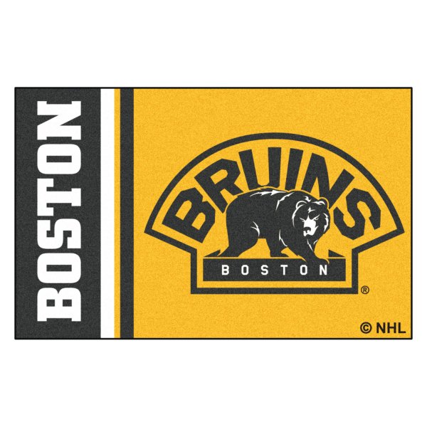 FanMats® - Boston Bruins 19" x 30" Nylon Face Uniform Starter Mat with Alternative Logo & Wordmark