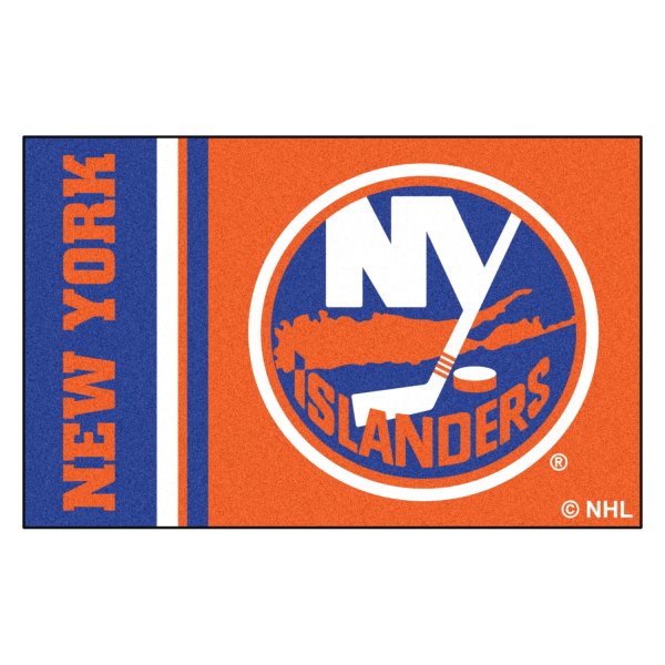 FanMats® - New York Islanders 19" x 30" Nylon Face Uniform Starter Mat with "NY Isl&ers Circle" Logo & Wordmark