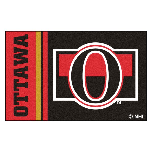 FanMats® - Ottawa Senators 19" x 30" Nylon Face Uniform Starter Mat with Alternative Logo & Wordmark