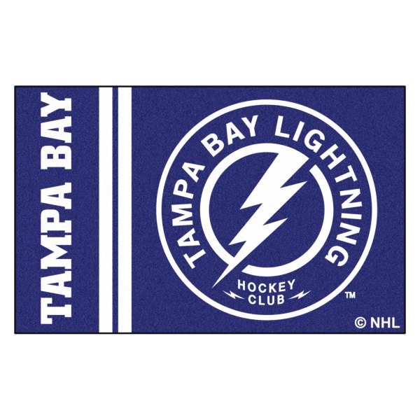 FanMats® - Tampa Bay Lightning 19" x 30" Nylon Face Uniform Starter Mat with Alternative Logo & Wordmark