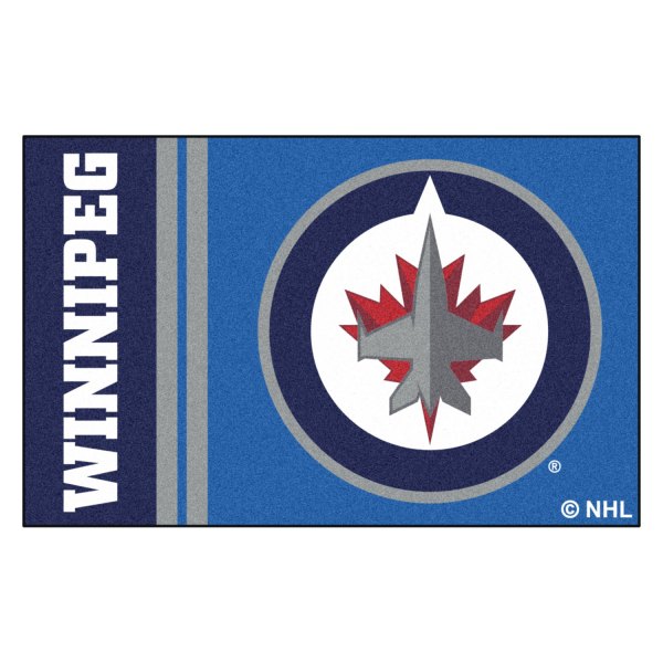 FanMats® - Winnipeg Jets 19" x 30" Nylon Face Uniform Starter Mat with "Jets Primary" Logo & Wordmark