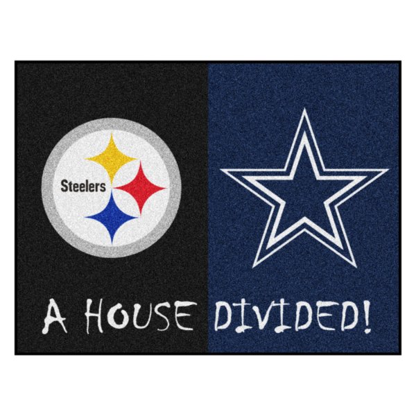 FanMats® - Pittsburgh Steelers/Dallas Cowboys 33.75" x 42.5" Nylon Face House Divided Floor Mat