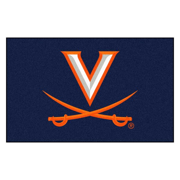 FanMats® - University of Virginia 60" x 96" Nylon Face Ulti-Mat with "V with Swords" Logo