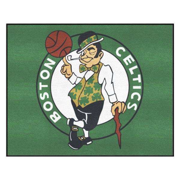FanMats® - Boston Celtics 33.75" x 42.5" Nylon Face All-Star Floor Mat with "Clover & Celtics" Logo