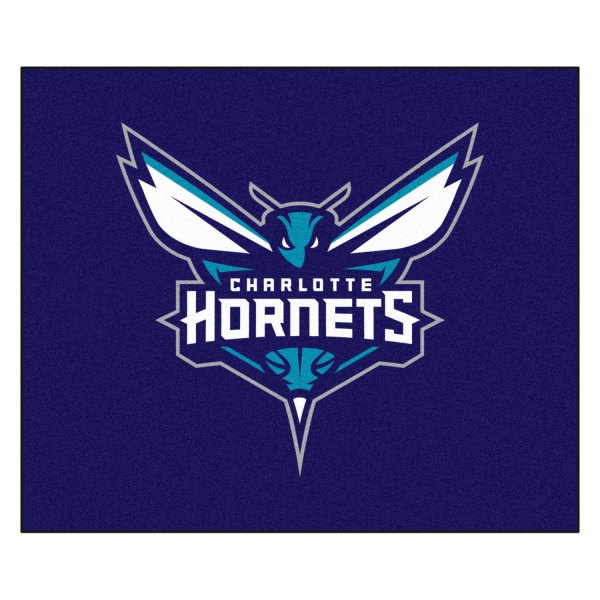 FanMats® - Charlotte Hornets 59.5" x 71" Nylon Face Tailgater Mat with "Hornet with Wordmark" Logo