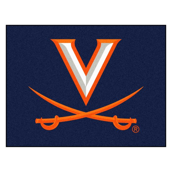 FanMats® - University of Virginia 33.75" x 42.5" Nylon Face All-Star Floor Mat with "V with Swords" Logo