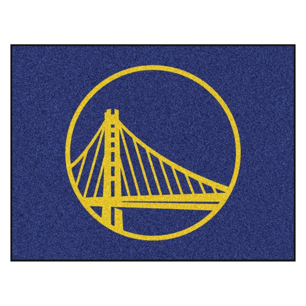 FanMats® - Golden State Warriors 33.75" x 42.5" Nylon Face All-Star Floor Mat with "Circular Golden Gate" Logo