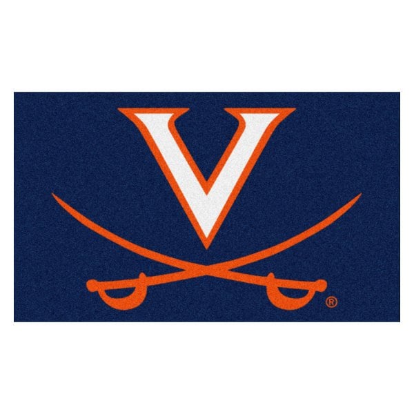 FanMats® - University of Virginia 19" x 30" Nylon Face Starter Mat with "V with Swords" Logo