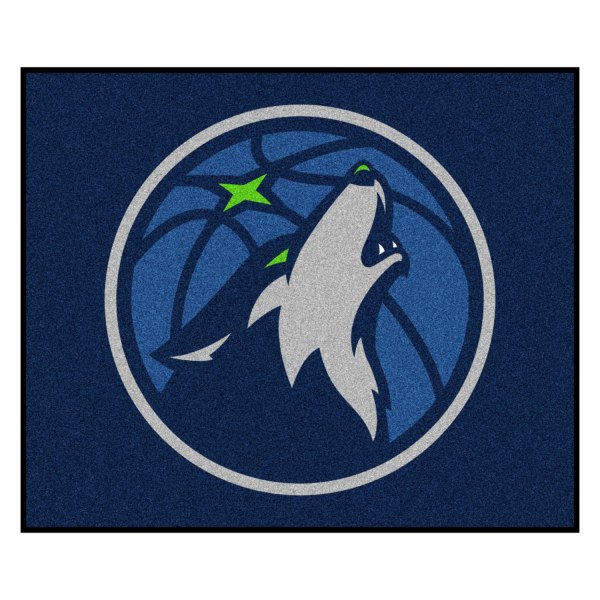 FanMats® - Minnesota Timberwolves 59.5" x 71" Nylon Face Tailgater Mat with "Basketball & Wolf" Partial Logo