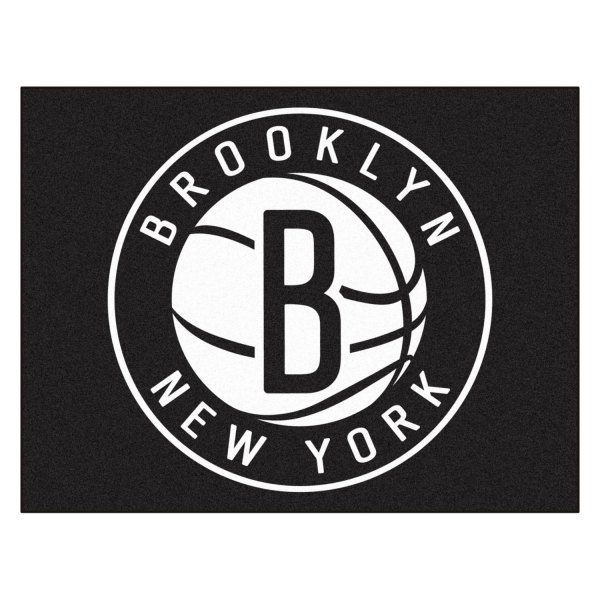 FanMats® - Brooklyn Nets 33.75" x 42.5" Nylon Face All-Star Floor Mat with "Circular Brooklyn New York B" Logo