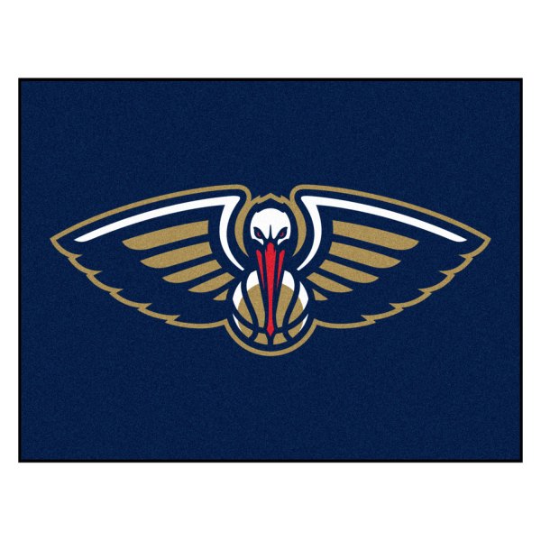 FanMats® - New Orleans Pelicans 33.75" x 42.5" Nylon Face All-Star Floor Mat with "Fluer-de-lis Pelican" Secondary Logo