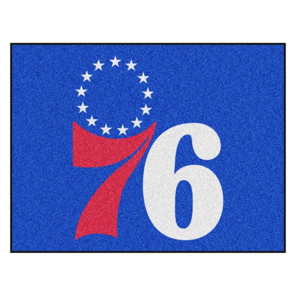 FanMats® - Philadelphia 76ers 33.75" x 42.5" Nylon Face All-Star Floor Mat with "76 & Stars" Primary Logo