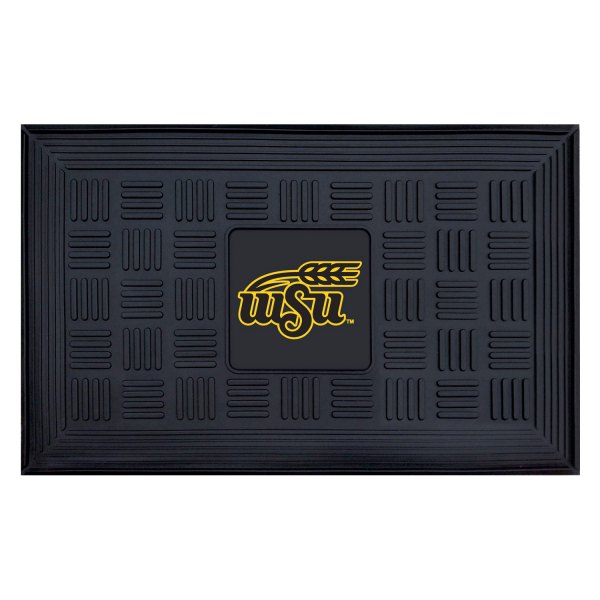 FanMats® - Wichita State University 19.5" x 31.25" Ridged Vinyl Door Mat with "WSU Grain Logo"