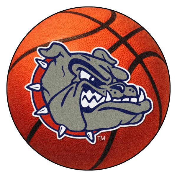 FanMats® - Gonzaga University 27" Dia Nylon Face Basketball Ball Floor Mat with "GU with Bulldog" Logo