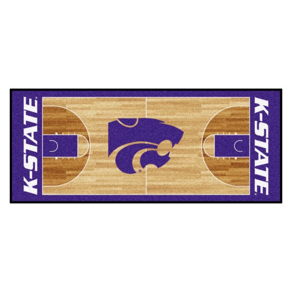 FanMats® - Kansas State University 30" x 72" Nylon Face Basketball Court Runner Mat with "Wildcat" Logo