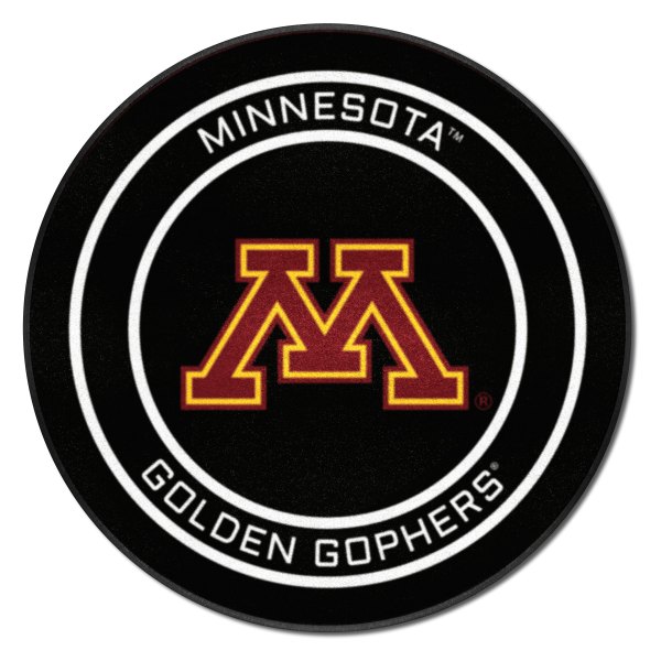 FanMats® - University of Minnesota 27" Dia Nylon Face Hockey Puck Floor Mat with "Block M" Logo
