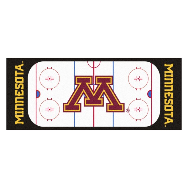 FanMats® - University of Minnesota 30" x 72" Nylon Face Hockey Rink Runner Mat with "Block M" Logo