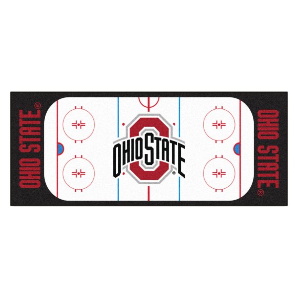 FanMats® - Ohio State University 30" x 72" Nylon Face Hockey Rink Runner Mat with "O & Ohio State" Logo