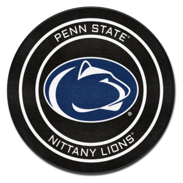 FanMats® - Penn State University 27" Dia Nylon Face Hockey Puck Floor Mat with "Nittany Lion" Logo