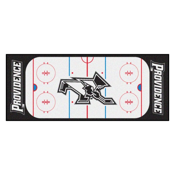 FanMats® - Providence College 30" x 72" Nylon Face Hockey Rink Runner Mat with "Friar playing Hockey" Logo & Wordmark