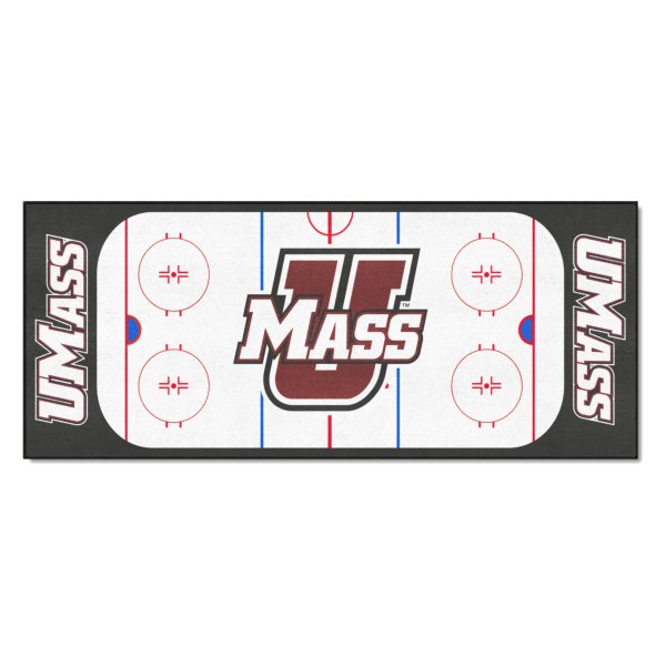 FanMats® - University of Massachusetts 30" x 72" Nylon Face Hockey Rink Runner Mat with "U Mass" Logo & Wordmark