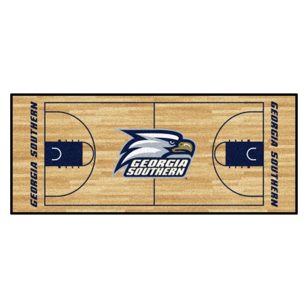 FanMats® - Georgia Southern University 30" x 72" Nylon Face Basketball Court Runner Mat with "Eagle" Logo & "Georgia Southern" Wordmark