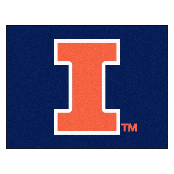 FanMats® - University of Illinois 33.75" x 42.5" Nylon Face All-Star Floor Mat with "I" Logo