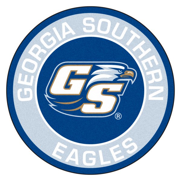FanMats® - Georgia Southern University 27" Dia Nylon Face Floor Mat with "Eagle & GS" Logo