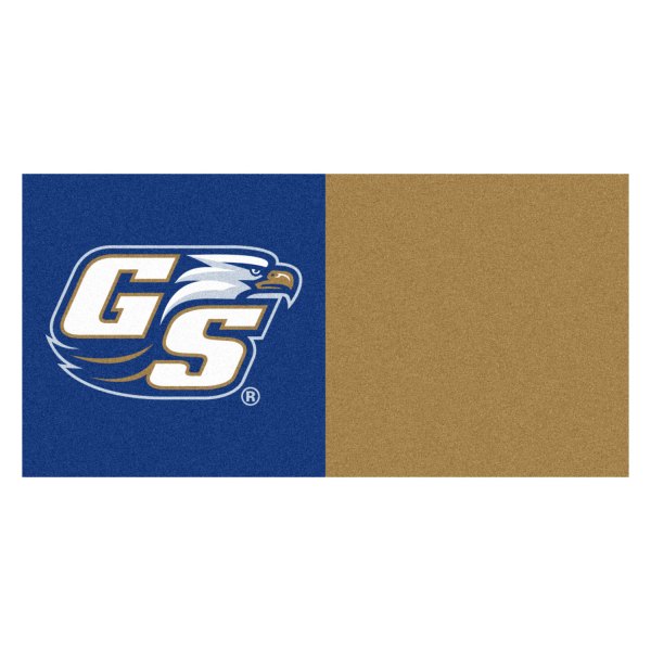 FanMats® - Georgia Southern University 18" x 18" Nylon Face Team Carpet Tiles with "Eagle & GS" Logo