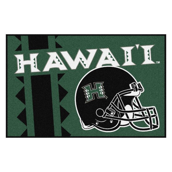 FanMats® - University of Hawaii 19" x 30" Nylon Face Uniform Starter Mat with "H" Logo