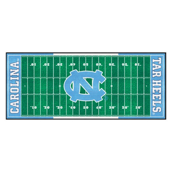 FanMats® - University of North Carolina (Chapel Hill) 30" x 72" Nylon Face Football Field Runner Mat with "NC" Logo