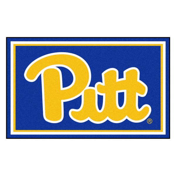 FanMats® - University of Pittsburgh 48" x 72" Nylon Face Ultra Plush Floor Rug with "Script Pitt" Logo