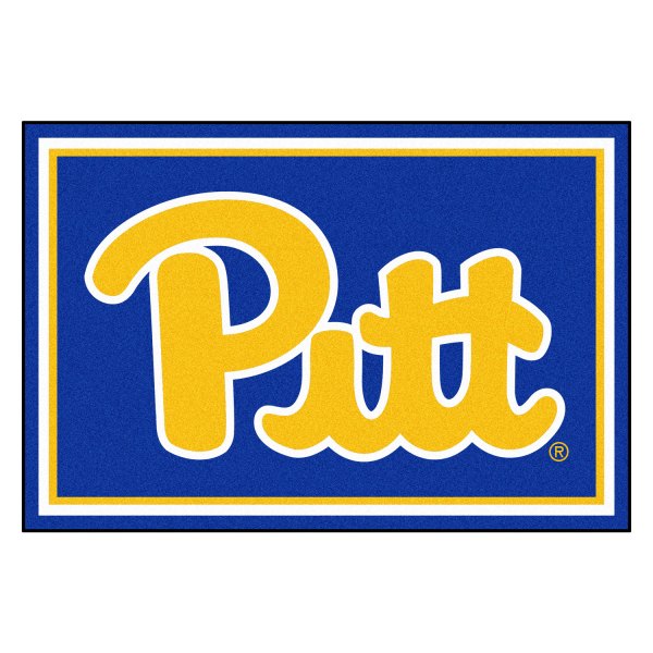 FanMats® - University of Pittsburgh 60" x 96" Nylon Face Ultra Plush Floor Rug with "Script Pitt" Logo