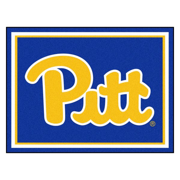 FanMats® - University of Pittsburgh 96" x 120" Nylon Face Ultra Plush Floor Rug with "Script Pitt" Logo