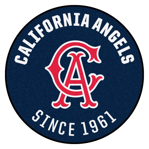 FanMats® - Cooperstown Retro Collection 1966 California Angels 27.6" Dia Nylon Face Starter Mat