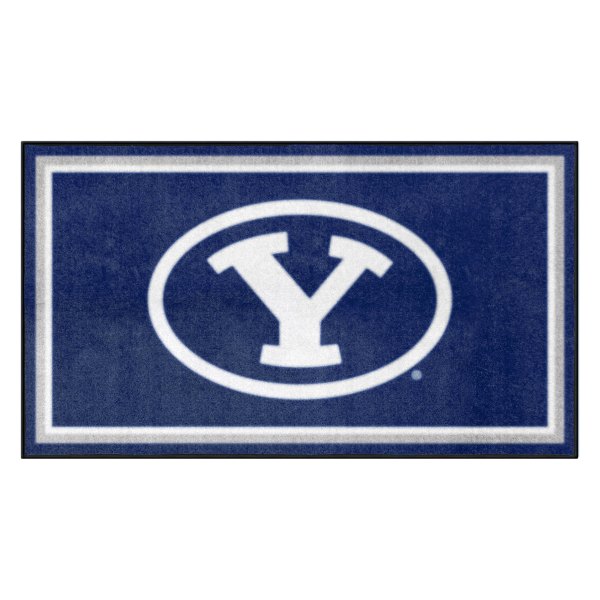 FanMats® - Brigham Young University 36" x 60" Nylon Face Plush Floor Rug with "Oval Y" Logo