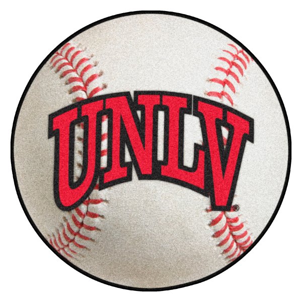 FanMats® - UNLV (Las Vegas) 27" Dia Nylon Face Baseball Ball Floor Mat with "UNLV" Logo