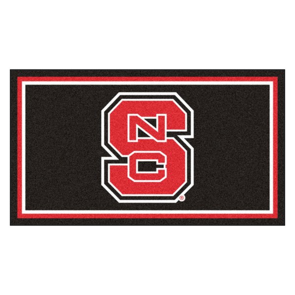 FanMats® - North Carolina State University 36" x 60" Nylon Face Plush Floor Rug with "NCS" Primary Logo