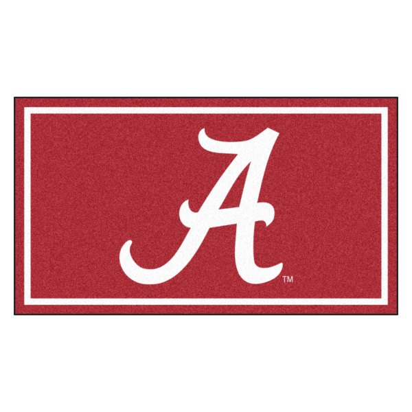 FanMats® - University of Alabama 36" x 60" Nylon Face Plush Floor Rug with "Script A" Logo